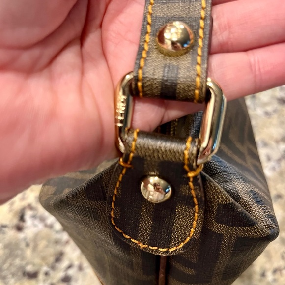 💯Authentic Fendi Zucchino and Zucca combination canvas leather handbag - Picture 8 of 16